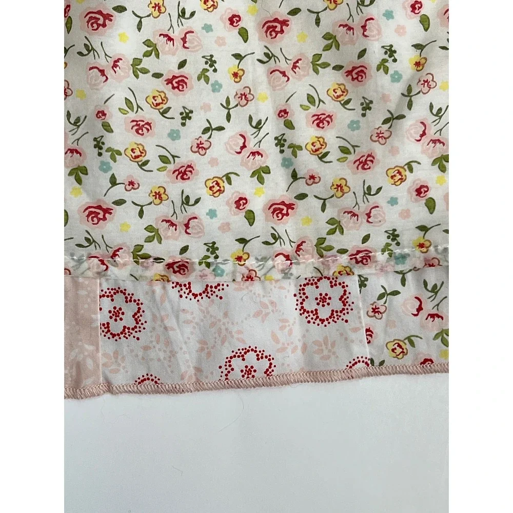 Disney Signature Baby Girl Dress 6 Months Floral‎ Print White Pink Cotton Silk